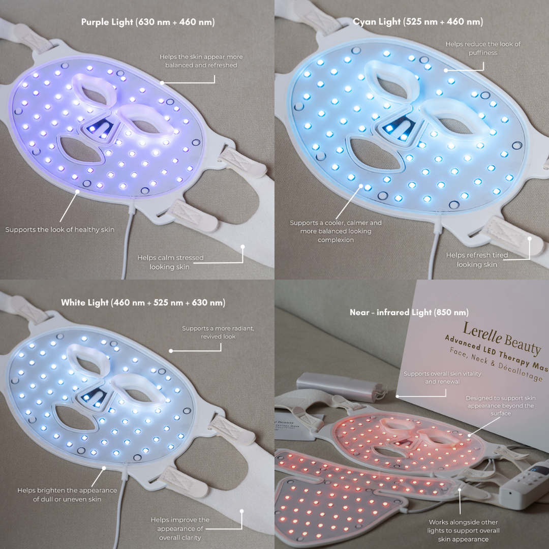 Lerelle Beauty Advanced LED Therapy Face, Neck & Décolletage Mask Set