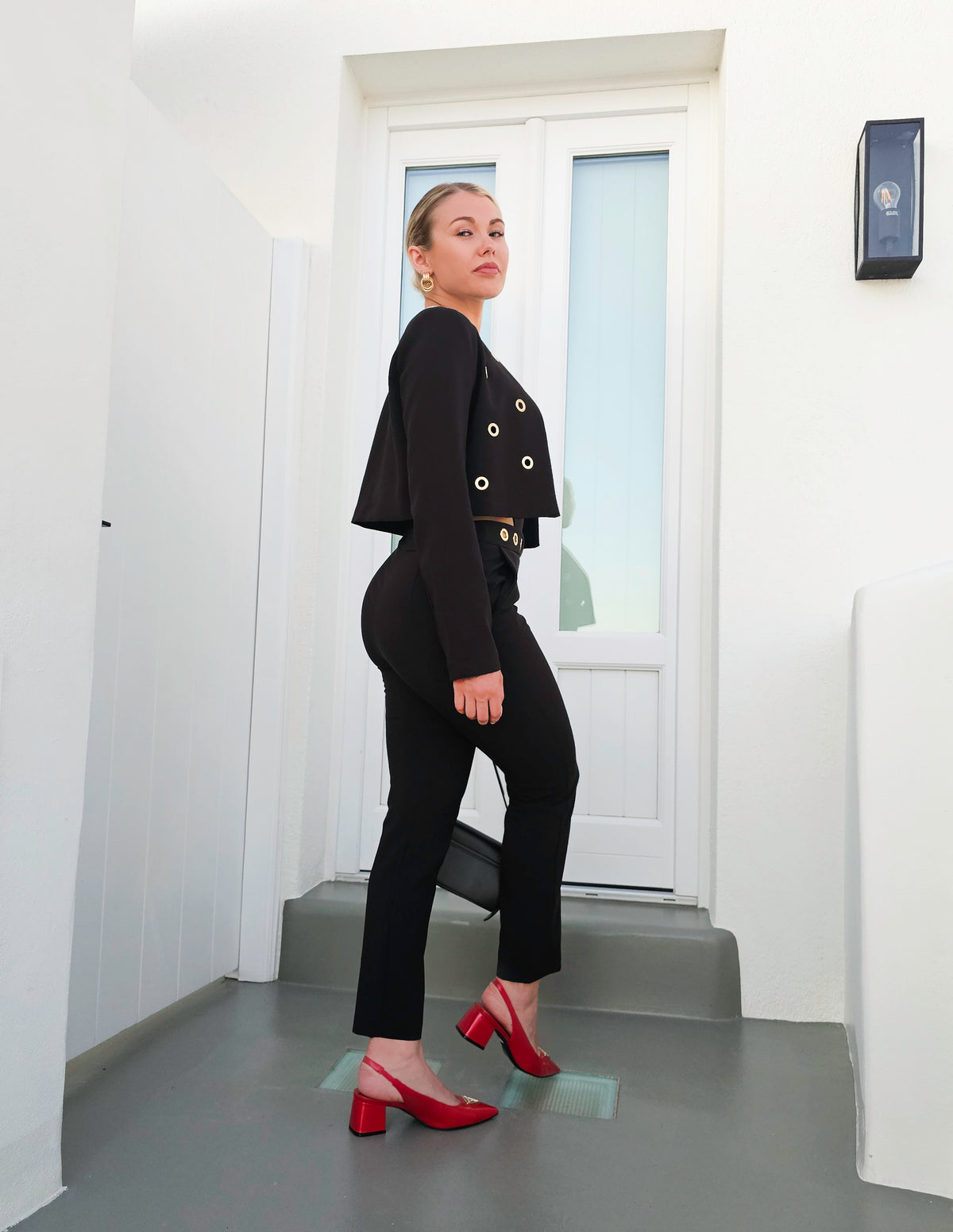 Black High-Waisted Pants Size Medium