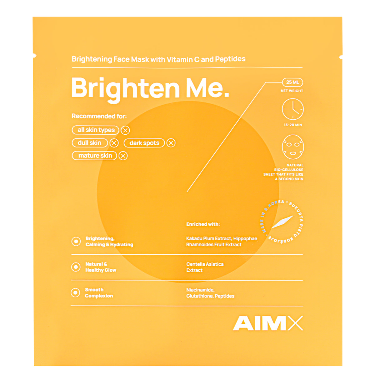 Aimx  BRIGHTEN ME sheet mask with vitamin C - 5 pack