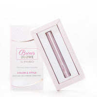 Eyebrow product in a box with a branded packaging on a white background