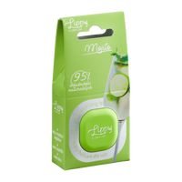 Green packaging of Lippy Mojito lip balm on a white background
