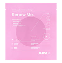 Aimx RENEW ME sheet mask with peptides and collagen